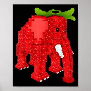 Póster Elefante de Fresa