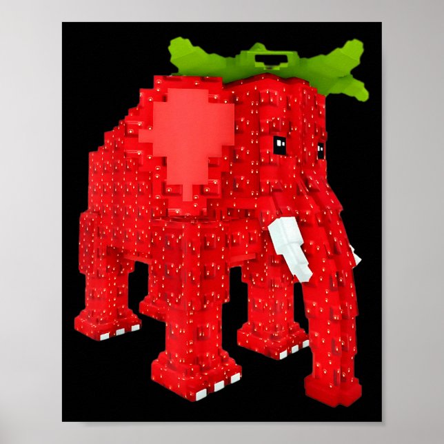 Póster Elefante de Fresa  (Frente)