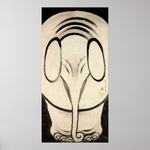 Póster Elefante de Ito Jakuchu