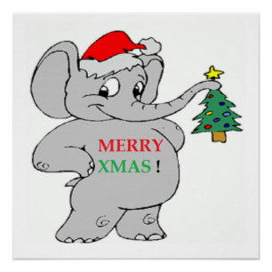 PÓSTER ELEFANTE DE "MERRY XMAS"