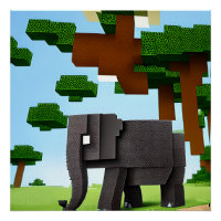 Elefante de Safari Cute Pixel Art