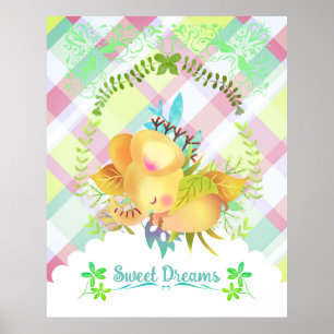 Póster Elefante de Sueños Dulces.