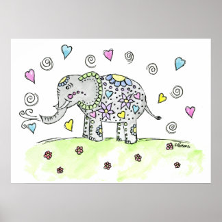 Póster Elefante de Whimsy