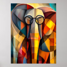 Elefante Encantador – Erudito Cubista con Gafas