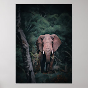 Póster Elefante forestal africano