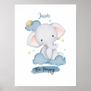 Póster Elefante Little Lessons de la Nube