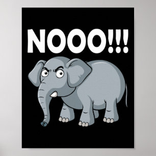 Póster ¡Elefante No! Digan No Y Salven Al Elefante Conser