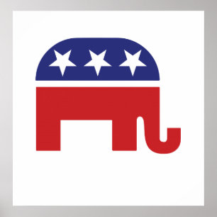 Póster Elefante original republicano