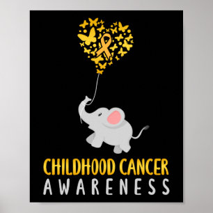 Póster Elefante para la Concienciación sobre el Cáncer 