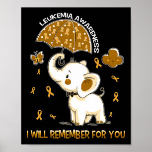 Póster Elefante para la prevención de la leucemia