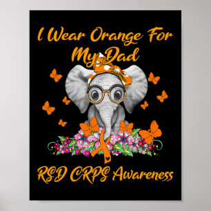 Póster Elefante Que Uso Naranja Para Mi Papá Rsd Crps Awa