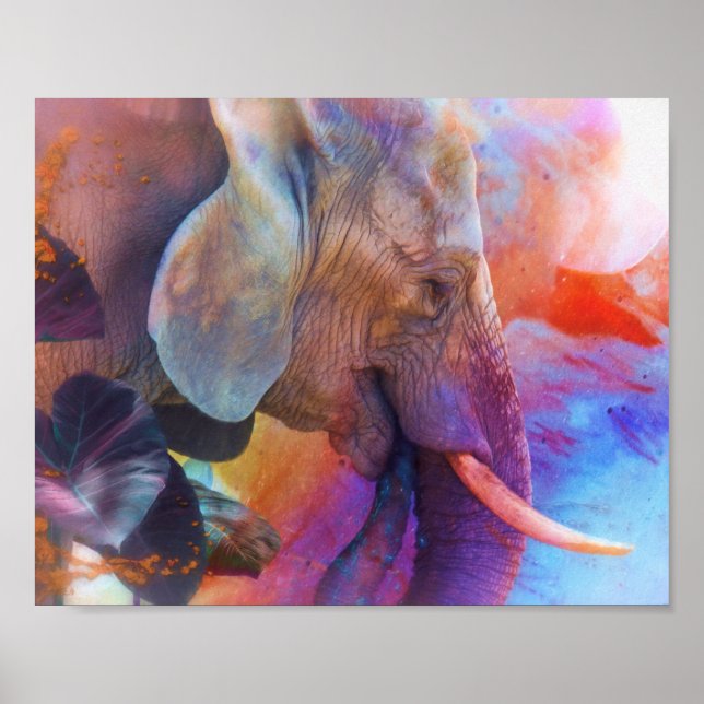 PÓSTER ELEFANTE RECORDANDO AGUAS SAGRADAS (Frente)