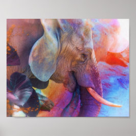 PÓSTER ELEFANTE RECORDANDO AGUAS SAGRADAS