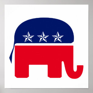 Póster Elefante republicano