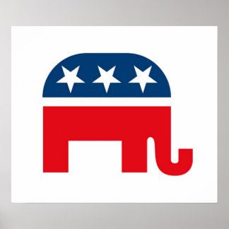 Póster Elefante republicano