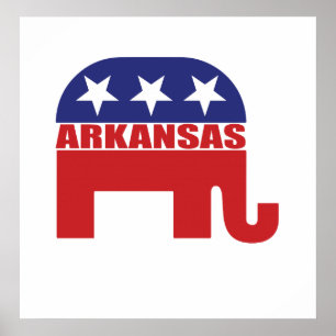 Póster Elefante Republicano de Arkansas