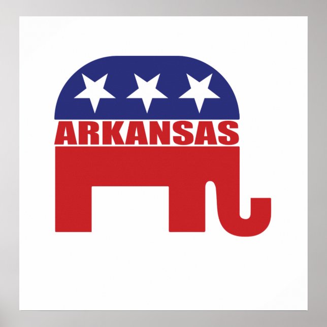 Póster Elefante Republicano de Arkansas (Frente)