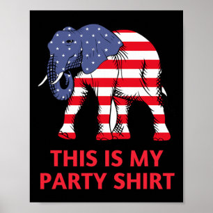 Póster Elefante Republicano Esta Es Mi Fiesta