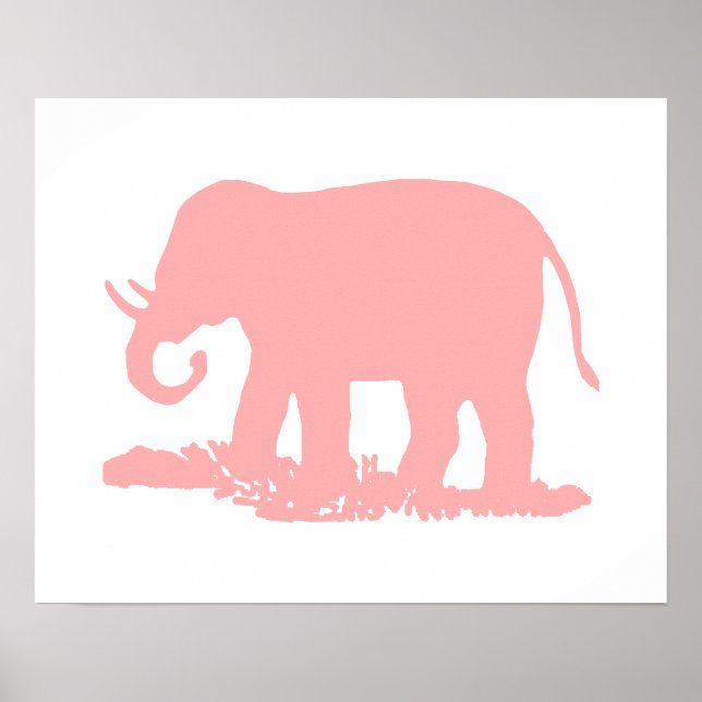 Póster Elefante rosa (Frente)