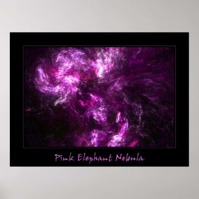 Póster Elefante rosa Nebulosa (Frente)