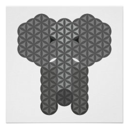 Póster Elefante sagrado de la vida.