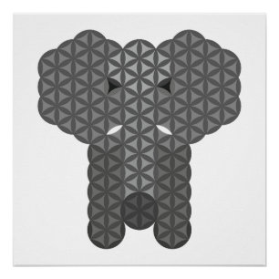 Póster Elefante sagrado de la vida.