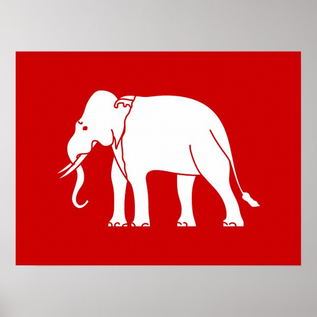 Póster Elefante siamés (Frente)