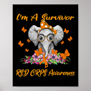 Póster Elefante Soy Sobreviviente Rsd Crps Sensibilizació