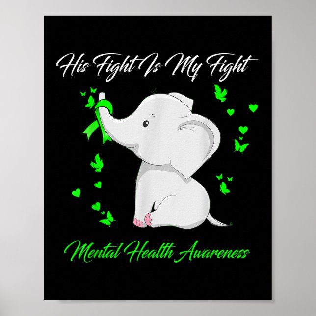 Póster Elefante Su Lucha Es Mi Lucha Consciente De La Sal (Frente)