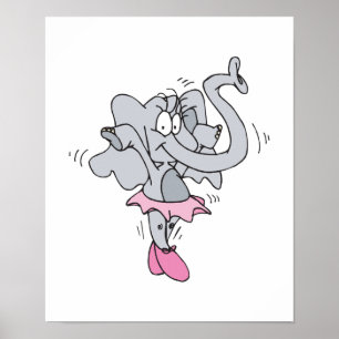 Póster elefante tonto