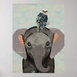 PÓSTER ELEFANTE Y FALCON