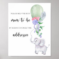 Elefante y globo - Ayuda a la futura madre ocupada