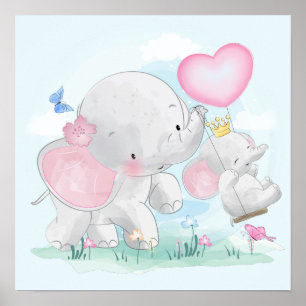 Póster Elefantes