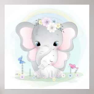 Póster Elefantes