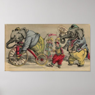 Póster Elefantes de circo