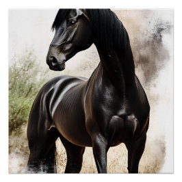 Póster Élégance Ébène