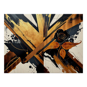 Póster Elegancia abstracta en arte único