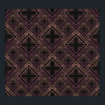 Póster Elegancia Art Deco Black-Gold<br><div class="desc">Decoración sin inconfundibles de estilo art déco. Baldosas negras y doradas. 3 quinquies efecto de las baldosas cerámicas. Lujo en los años 20 con lujo Art Deco. Las Baldosas Doradas Brillan. Art Deco Luxe: La Delicia De Las Baldosas De Oro. Abraza las puertas de los años 20, nouveau, patrón, veinte,...</div>