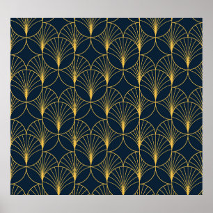 Póster Elegancia Art Deco: Motivos de fans