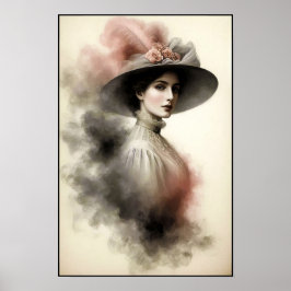 Póster Elegancia Atemporal en Retrato Ahumado