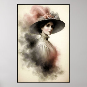 Póster Elegancia Atemporal en Retrato Ahumado