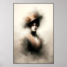 Póster Elegancia Atemporal en Retrato Ahumado