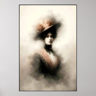 Póster Elegancia Atemporal en Retrato Ahumado
