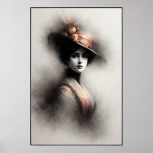 Póster Elegancia Atemporal en Retrato Ahumado