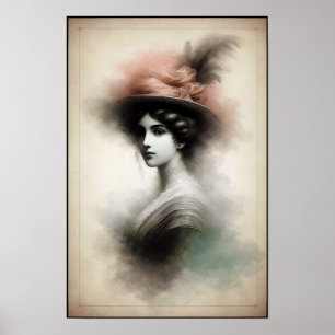 Póster Elegancia Atemporal en Retrato Ahumado