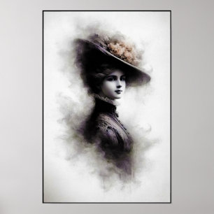 Póster Elegancia Atemporal en Retrato Ahumado