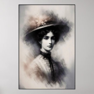 Póster Elegancia Atemporal en Retrato Ahumado