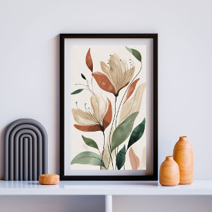 Póster Elegancia Botánica Rosada III – Floral Minimalista