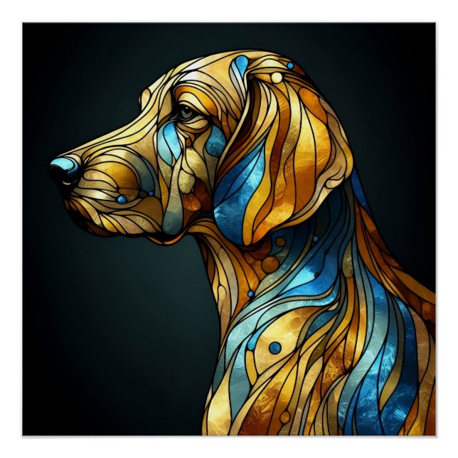 Póster Elegancia canina elegante - IA (Anverso)