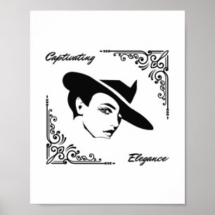 Póster Elegancia cautivadora Mujer moderna